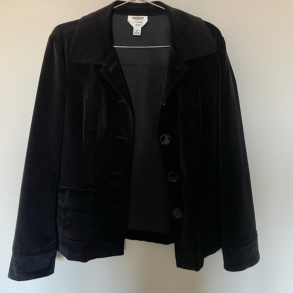 Talbots Black Jacket, Black, Size 12